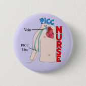 PICC Line Krankenversicherung anatomisches Design Button (Vorderseite)