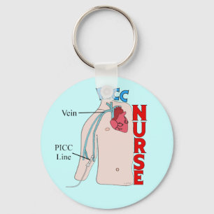 PICC Line Nurse Anatomical  Design Gifts Schlüsselanhänger