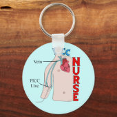 PICC Line Nurse Anatomical  Design Gifts Schlüsselanhänger (Vorderseite)