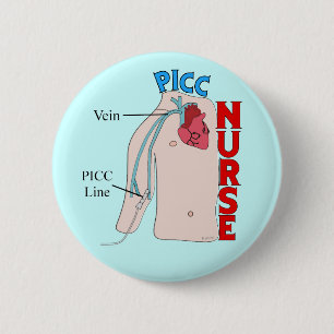 PICC Linie Krankenschwester-anatomische Button
