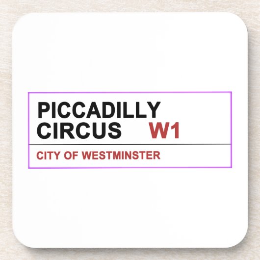 Piccadilly Circus London Getränkeuntersetzer (Vorderseite)