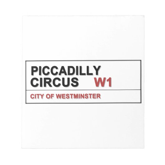 Piccadilly Circus London Notizblock (Vorderseite)