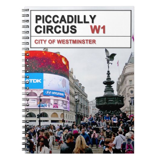 Piccadilly Circus London Notizblock (Vorderseite)