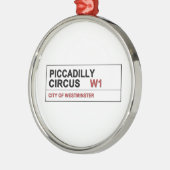 Piccadilly Circus London Silbernes Ornament (Links)
