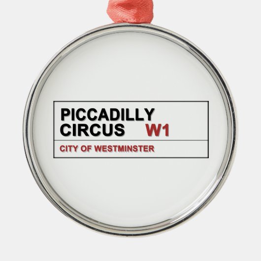 Piccadilly Circus London Silbernes Ornament (Vorne)