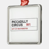 Piccadilly Circus London Silbernes Ornament (Links)