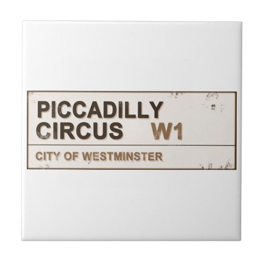 Piccadilly Circus London - Vintag Fliese (Vorderseite)