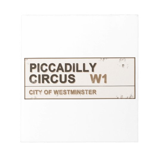 Piccadilly Circus London - Vintag Notizblock (Vorderseite)