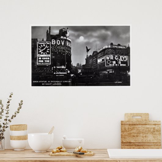Piccadilly Circus, London Vintag Poster (Küche)