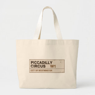 Piccadilly Circus London - Vintage Jumbo Stoffbeutel