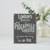 Piccadilly Circus London Vintage Poster Postkarte (Stehend Vorderseite)