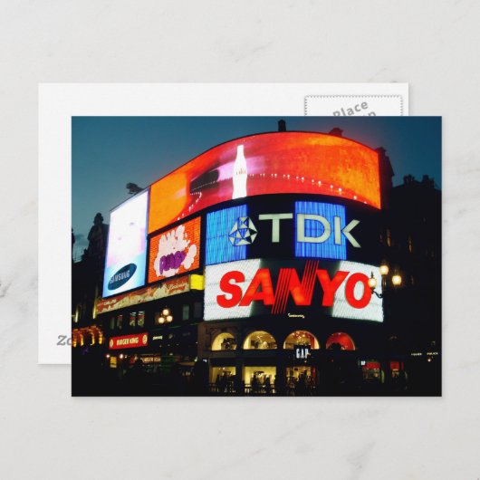 Piccadilly Circus Postkarte (Vorne/Hinten)