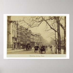 Piccadilly, das Osten, (Sepia-, gegenüberstellt Poster