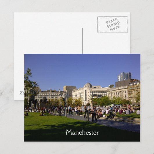 Piccadilly Gärten, Manchester Postkarte (Vorne/Hinten)