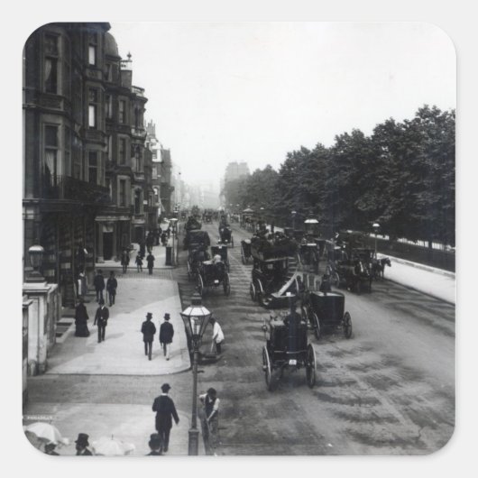 Piccadilly, London 2 Quadratischer Aufkleber (Vorderseite)