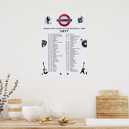 Piccadilly Tube - 1977 Poster (Küche)