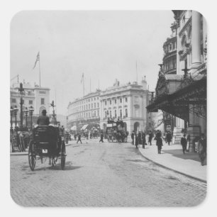 Piccadilly Zirkus Quadratischer Aufkleber