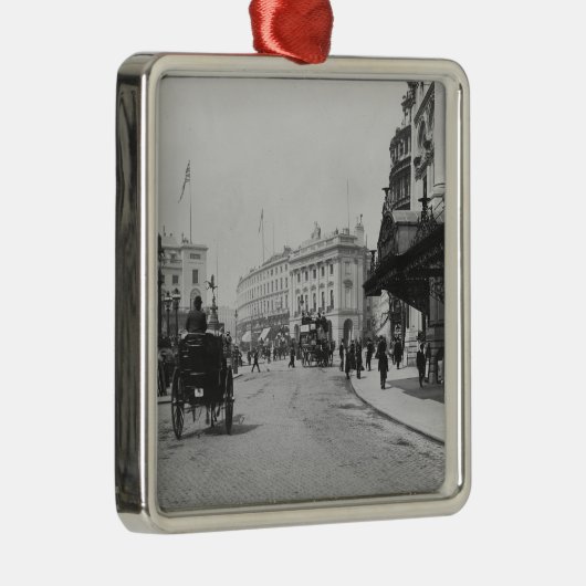 Piccadilly Zirkus Silbernes Ornament (Rechts)