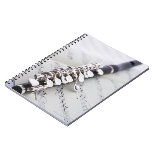 Piccolo auf einem Punktestand Notizblock (Linke Seite)