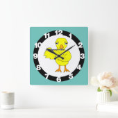 Piccolo Chick Quadratische Wanduhr (Zuhause)