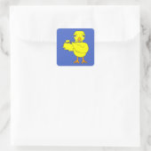 Piccolo Chick Quadratischer Aufkleber (Tasche)