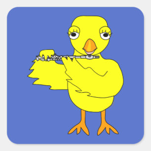 Piccolo Chick Quadratischer Aufkleber