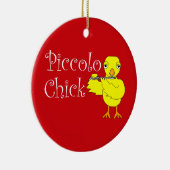 Piccolo Chick Text Keramik Ornament (Rechts)
