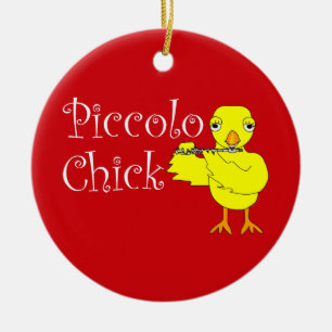 Piccolo Chick Text Keramik Ornament