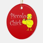 Piccolo Chick Text Keramik Ornament (Links)