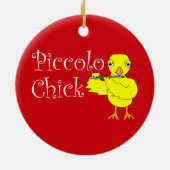 Piccolo Chick Text Keramik Ornament (Hinten)