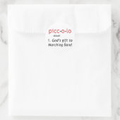 Piccolo Definition Runder Aufkleber (Tasche)