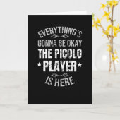 Piccolo Flute Music Gifts | Piccolo Player Geschen Karte (Gelbe Blume)