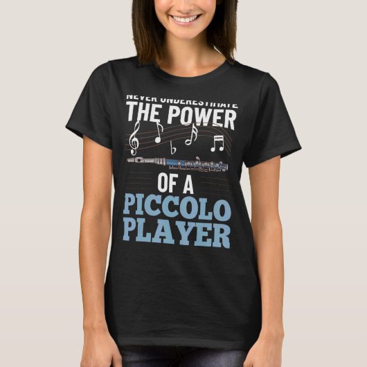 Piccolo Instrument Music Flute Player Beginner Les T-Shirt (Vorderseite)