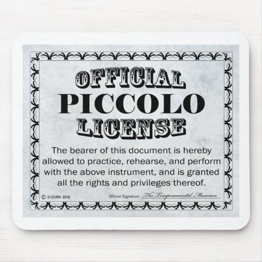 Piccolo-Lizenz Mousepad (Vorne)