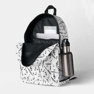 Piccolo Musiknote Pattern Bedruckter Rucksack