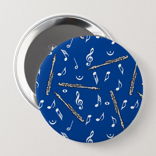 Piccolo Musiknote Pattern Button (Vorne & Hinten)