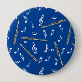 Piccolo Musiknote Pattern Button (Vorderseite)
