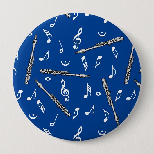 Piccolo Musiknote Pattern Button (Vorderseite)