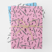Piccolo Musiknote Pattern Geschenkpapier Set (Beispiel)