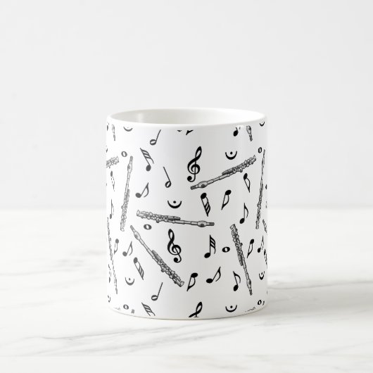 Piccolo Musiknote Pattern Kaffeetasse (Mittel)