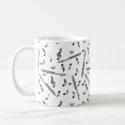 Piccolo Musiknote Pattern Kaffeetasse (Links)