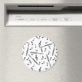 Piccolo Musiknote Pattern Magnet (In Situ (Geschirrspüler))
