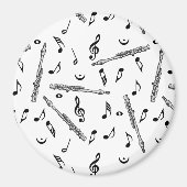 Piccolo Musiknote Pattern Magnet (Vorne)
