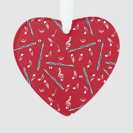 Piccolo Musiknote Pattern Ornament (Vorderseite)