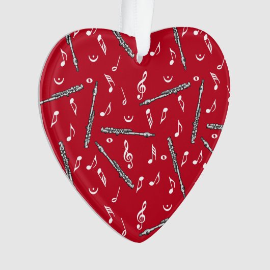 Piccolo Musiknote Pattern Ornament (Vorderseite)