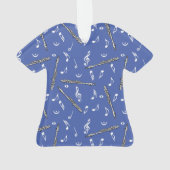 Piccolo Musiknote Pattern Ornament (Rückseite)