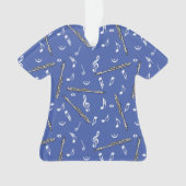 Piccolo Musiknote Pattern Ornament (Vorderseite)