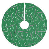 Piccolo Musiknote Pattern Polyester Weihnachtsbaumdecke (Vorderseite)