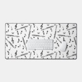 Piccolo Musiknote Pattern Schreibtischunterlage (Tastatur & Maus)