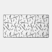 Piccolo Musiknote Pattern Schreibtischunterlage (Vorderseite)